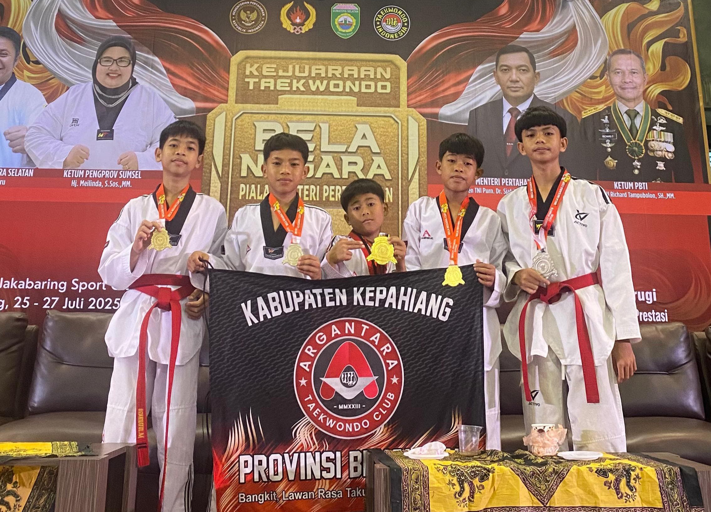5 atlet kebanggan Argantara Taekwondo Club Kepahiang