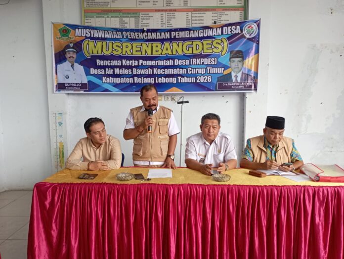 Melalui RKPDes, Ketua Komisi III DPRD Rejang Lebong “Rizal Tahsin” Akan Perjuangkan Aspirasi Warga Desa Air Meles Bawah